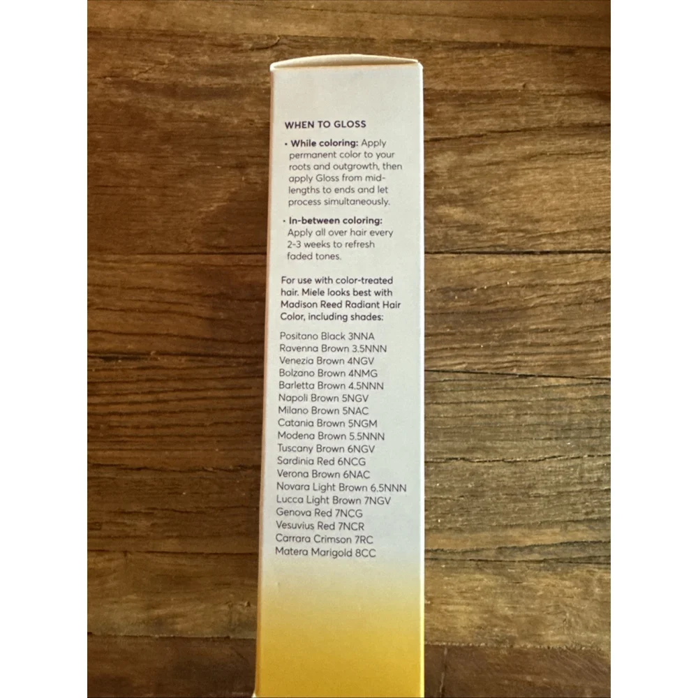 Madison Reed Hair Color Reviving Gloss Miele Honey‎ Gold Tones New (3) 4 Oz Each